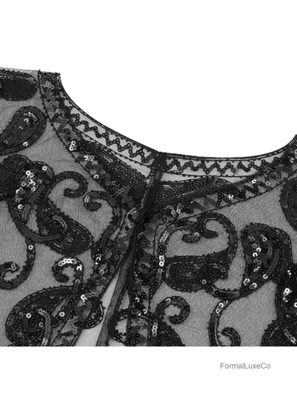 1920s Flapper Sequin Beaded Shawl Wrap for Evening Dresses Party